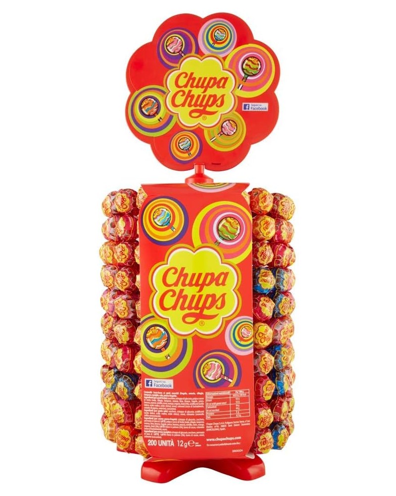 CHUPA CHUPS RUOTA  GUSTI ASSORTITI 200 PZ