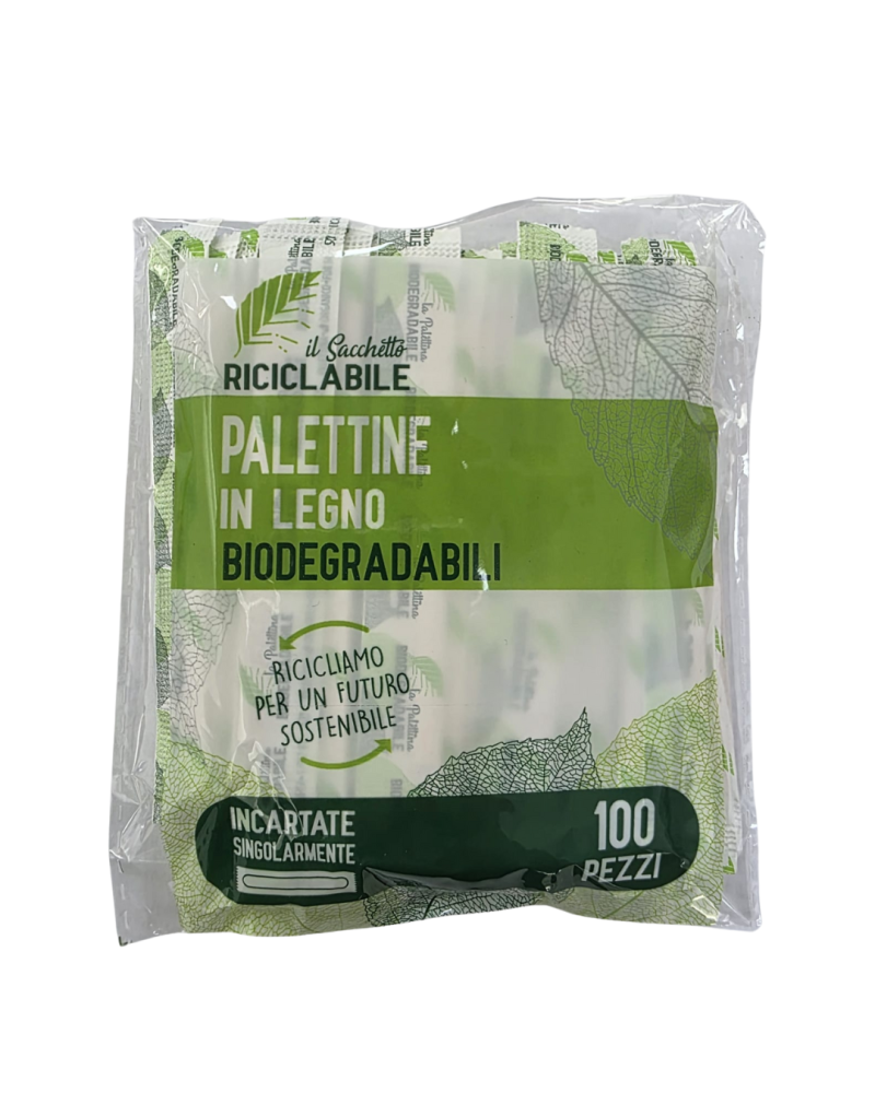 100 PALETTINE LEGNO INCARTATE SINGOLARMENTE