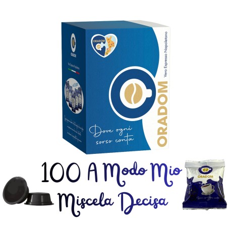 100 Capsule Oradom Compatibili A Modo Mio Miscela Decisa