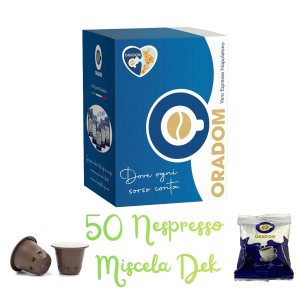 50 Capsule Oradom Compatibili Nespresso Miscela DEK